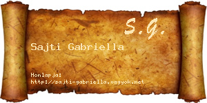 Sajti Gabriella névjegykártya